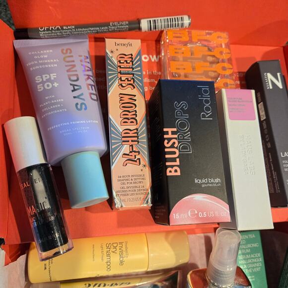 Allure Beauty Box FabFitFun Makeup Skincare Haircare Bundle Benefit Naked Sunday - Picture 3 of 6